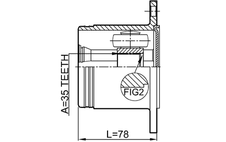 0411-V97RH - INNER CV JOINT RIGHT 35X114