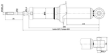 04110-008R - REAR SHOCK ABSORBER GAS.TWIN TUBE