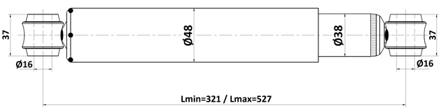 04110-010R - REAR SHOCK ABSORBER GAS.TWIN TUBE