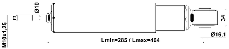 04110-012R - REAR SHOCK ABSORBER GAS.TWIN TUBE