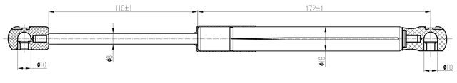 04117-002 - BOOT GAS STRUT L300/280N