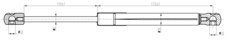 04117-002 - BOOT GAS STRUT L300/280N