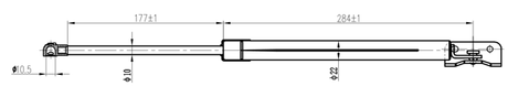 04117-003 - BOOT GAS STRUT (WITH BRACKET) L480/480N