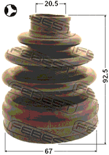 0415-CY2AT - BOOT INNER CV JOINT KIT 67X92.5X20.5