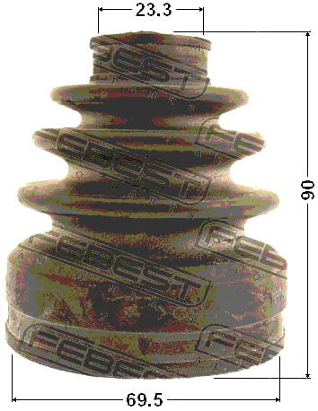 0415-CY34AT - BOOT INNER CV JOINT KIT 69.5X90X23.3