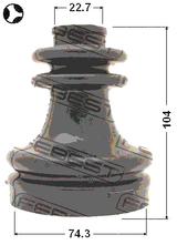 0415-DARH - BOOT INNER CV JOINT KIT 74.3X104X22.7