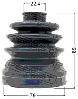 0415-EA - BOOT INNER CV JOINT KIT 79X89X22.4