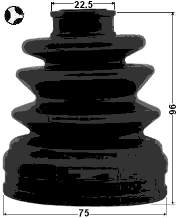 0415-N94T - BOOT INNER CV JOINT KIT 75X96X22.5