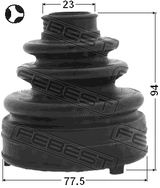 0415-NA4T - BOOT INNER CV JOINT KIT 77.5X94X23