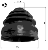 0415-NA8WT - BOOT INNER CV JOINT KIT 91X91X27.3