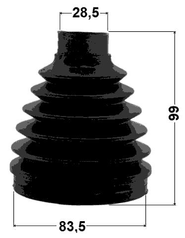0415P-V97 - BOOT INNER CV JOINT KIT PVC 83.5X99X28.5