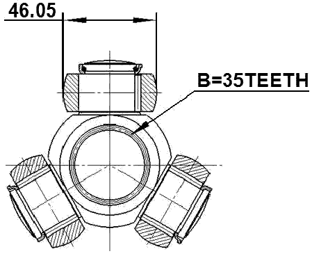 0416-CW5 - TRIPOD JOINT 35X46.05