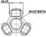 0416-CW5 - TRIPOD JOINT 35X46.05