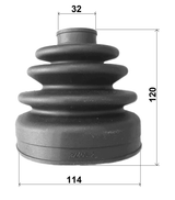 0417-V75R - BOOT OUTER CV JOINT KIT 114X120X32