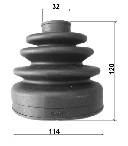 0417-V75R - BOOT OUTER CV JOINT KIT 114X120X32