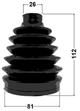 0417P-GA - BOOT OUTER CV JOINT KIT PVC 81X112X26