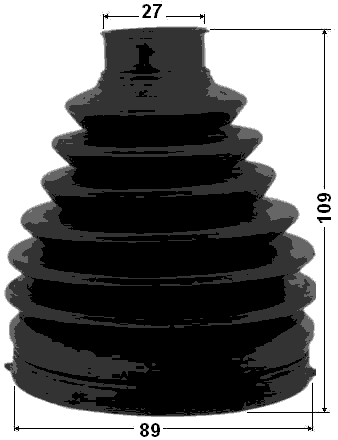 0417P-NA4 - BOOT OUTER CV JOINT KIT PVC 89X109X27