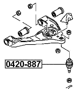 0420-887 - BALL JOINT FRONT LOWER ARM