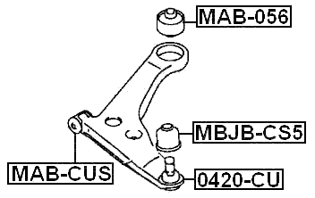 0420-CU - BALL JOINT FRONT LOWER ARM