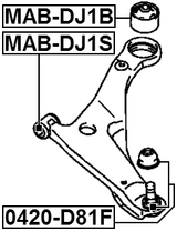0420-D81F - BALL JOINT FRONT LOWER ARM