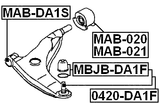 0420-DA1F - BALL JOINT FRONT LOWER ARM
