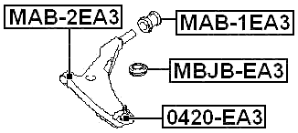 0420-EA3 - BALL JOINT FRONT LOWER ARM
