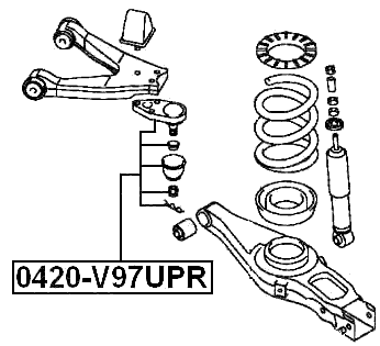 0420-V97UPR - BALL JOINT REAR UPPER ARM