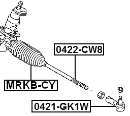 0421-GK1W - STEERING TIE ROD END