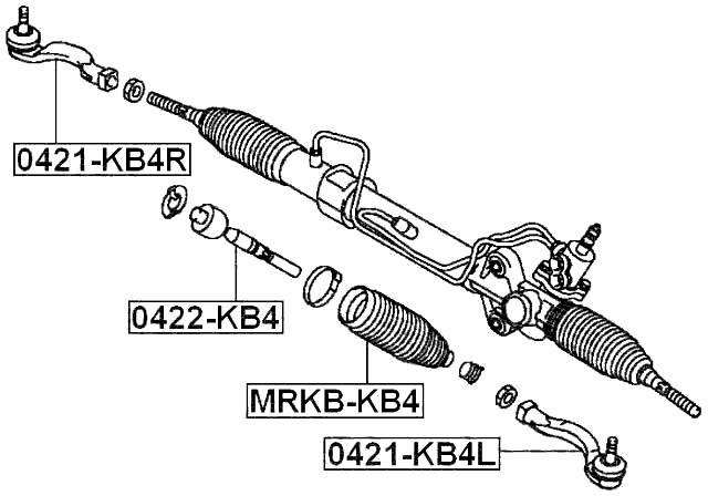 0421-KB4R - STEERING TIE ROD END RIGHT