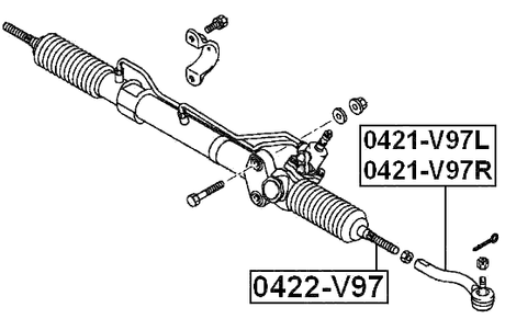 0421-V97R - STEERING TIE ROD END RIGHT
