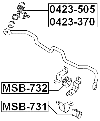 0423-370 - FRONT LEFT STABILIZER LINK / SWAY BAR LINK