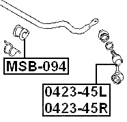 0423-45R - FRONT RIGHT STABILIZER LINK / SWAY BAR LINK