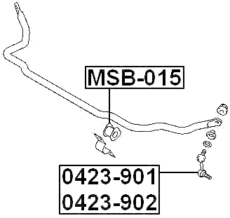 0423-901 - FRONT LEFT STABILIZER LINK / SWAY BAR LINK