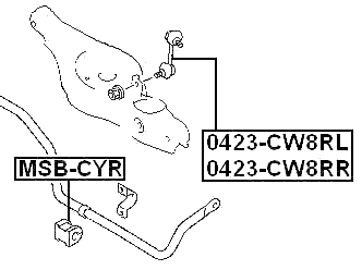 0423-CW8RL - REAR LEFT STABILIZER LINK