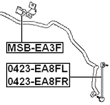 0423-EA8FL - FRONT LEFT STABILIZER LINK / SWAY BAR LINK