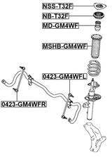 0423-GM4WFL - FRONT LEFT STABILIZER LINK / SWAY BAR LINK