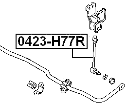 0423-H77R - REAR STABILIZER LINK