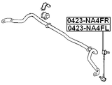 0423-NA4FR - FRONT RIGHT STABILIZER LINK / SWAY BAR LINK