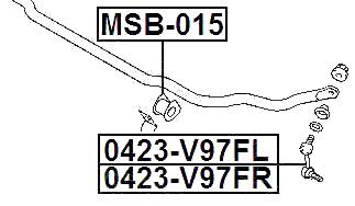 0423-V97FL - FRONT LEFT STABILIZER LINK / SWAY BAR LINK