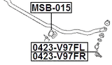 0423-V97FR - FRONT RIGHT STABILIZER LINK / SWAY BAR LINK