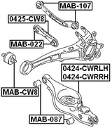 0424-CWRLH - LEFT REAR LOWER ARM