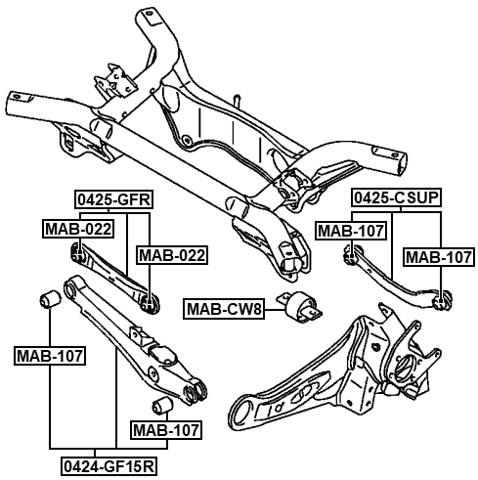 0424-GF15R - REAR LOWER ARM