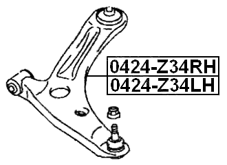 0424-Z34LH - LEFT FRONT ARM