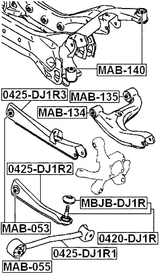 0425-DJ1R2 - REAR TRANSVERSE LINK