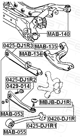 0425-DJ1R3 - REAR TRANSVERSE LINK