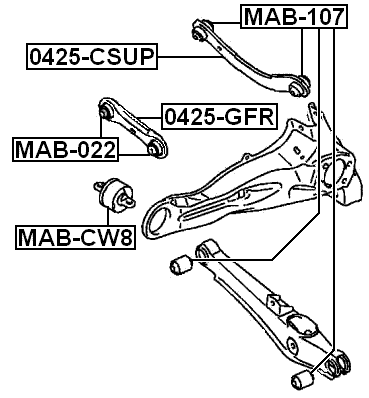 0425-GFR - REAR LOWER TRANSVERSE LINK