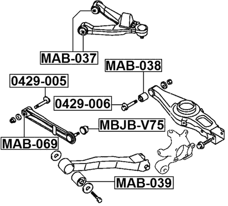 0429-005 - CAMBER ADJUSTING ECCENTRIC BOLT
