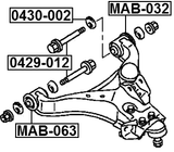 0429-012 - CAMBER ADJUSTING ECCENTRIC BOLT