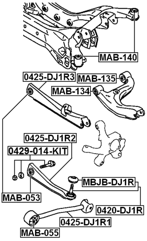 0429-014-KIT - REPAIR KIT, CAMBER ADJUSTING ECCENTRIC BOLT