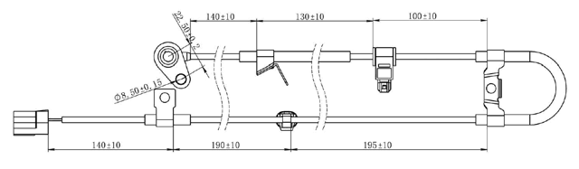 04606-023 - ABS SENSOR REAR LEFT